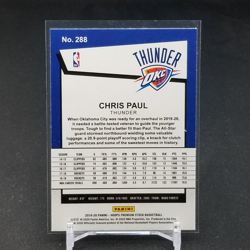 2019 PANINI HOOPS PREMIUM STOCK - TRIBUTE - C. PAUL -