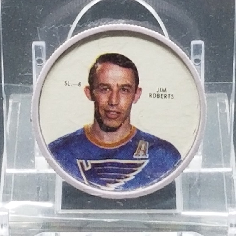 1968 JELLY SHERRIFF HOCKEY COIN - J. ROBERTS -