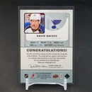 2012 UPPER DECK SP GAME USED - D. BACKES -
