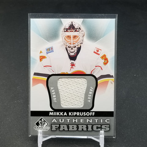 2012 UPPER DECK SP GAME USED - AUTHENTIC FABRICS - M. KIPRUSOFF - #AF-MK - RELIC