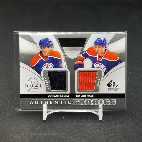 2012 UPPER DECK SP GAME USED - AUTHENTIC FABRICS - J. EBERLE / T. HALL - #AF2-EH- DUAL RELIC
