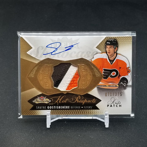 2014 FLEER SHOWCASE - HOT PROSPECTS - S. GOSTISBEHERE - #181 - #'D/375 - RELIC - AUTOGRAPH - RC