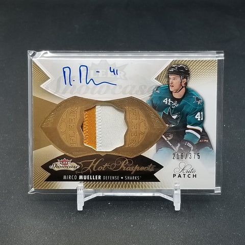 2014 FLEER SHOWCASE - HOT PROSPECTS - M. MUELLER - #172 - #'D/375 - RELIC - AUTOGRAPH - RC