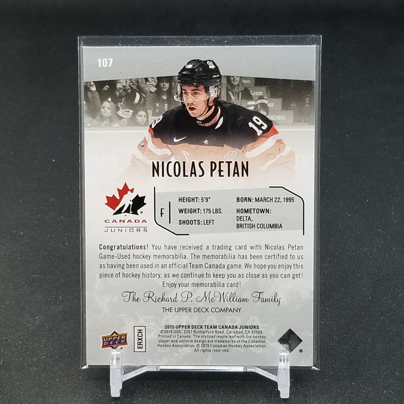 2015 UPPER DECK TEAM CANADA JUNIORS - N. PETAN -