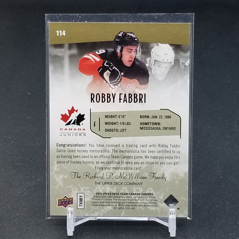 2015 UPPER DECK TEAM CANADA JUNIORS - R. FABBRI - 114 -