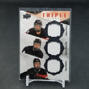 2015 UPPER DECK TEAM CANADA JUNIORS - TRIPLE JERSEY - J. HARKINS / A. BEAUVILLIER / M. BARZAL -