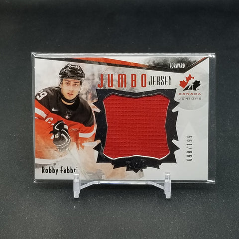 2015 UPPER DECK TEAM CANADA JUNIORS - JUMBO JERSEY - R. FABBRI - #JS-RF - #'D/199 - RELIC