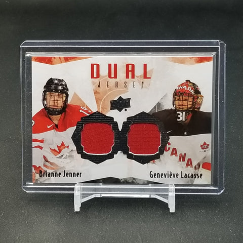2015 UPPER DECK TEAM CANADA JUNIORS - DUAL JERSEY - B. JENNER / G. LACASSE - #TCD-JL - DUAL RELIC