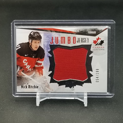2015 UPPER DECK TEAM CANADA JUNIORS - JUMBO JERSEY - N. RITCHIE - #JS-NR - #'D/199 - RELIC