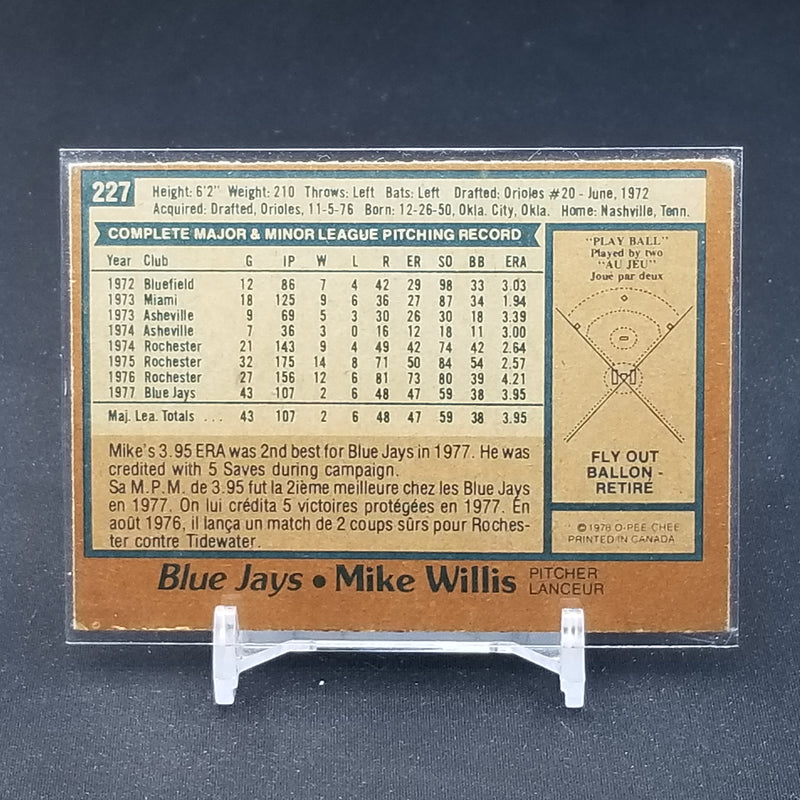 1978 O-PEE-CHEE - M. WILLIS -