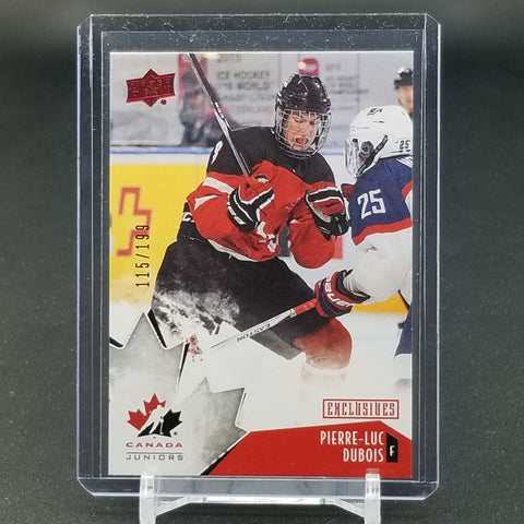2015 UPPER DECK TEAM CANADA JUNIORS - EXCLUSIVES - P. DUBOIS - #31 - #'D/199