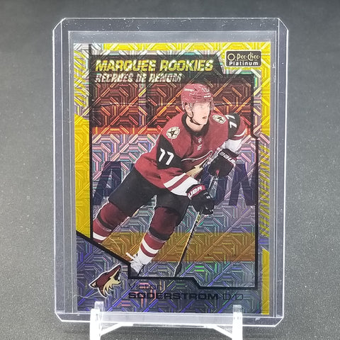 2020 UPPER DECK O-PEE-CHEE PLATINUM - YELLOW TRAXX - MARQUEE ROOKIES - V. SODERSTROM - #155 - #'D/249 - RC