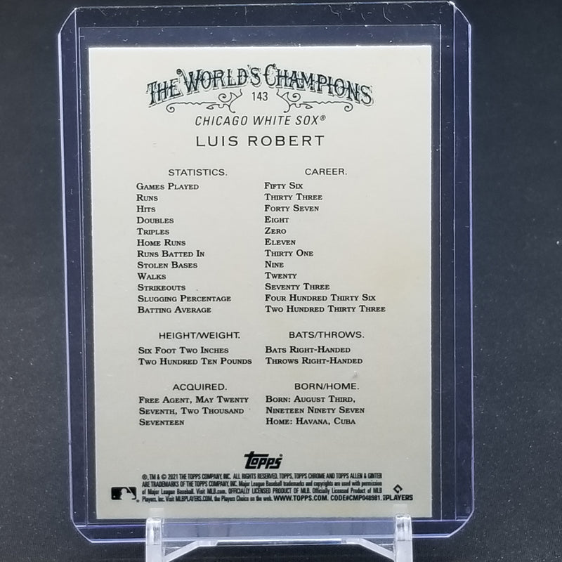 2021 TOPPS ALLEN & GINTER CHROME - REFRACTOR - L. ROBERT -