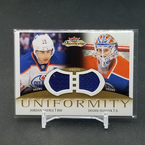 2013 FLEER SHOWCASE - UNIFORMITY - J. EBERLE / D. DUBNYK - #U-DE - DUAL RELIC