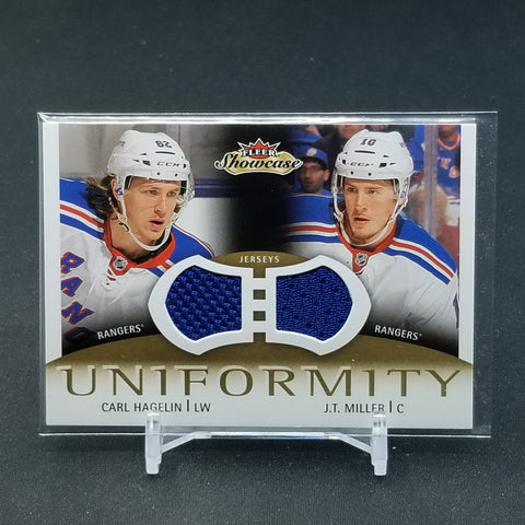 2013 FLEER SHOWCASE - UNIFORMITY - C. HAGELIN / J. MILLER - #U-HM - DUAL RELIC