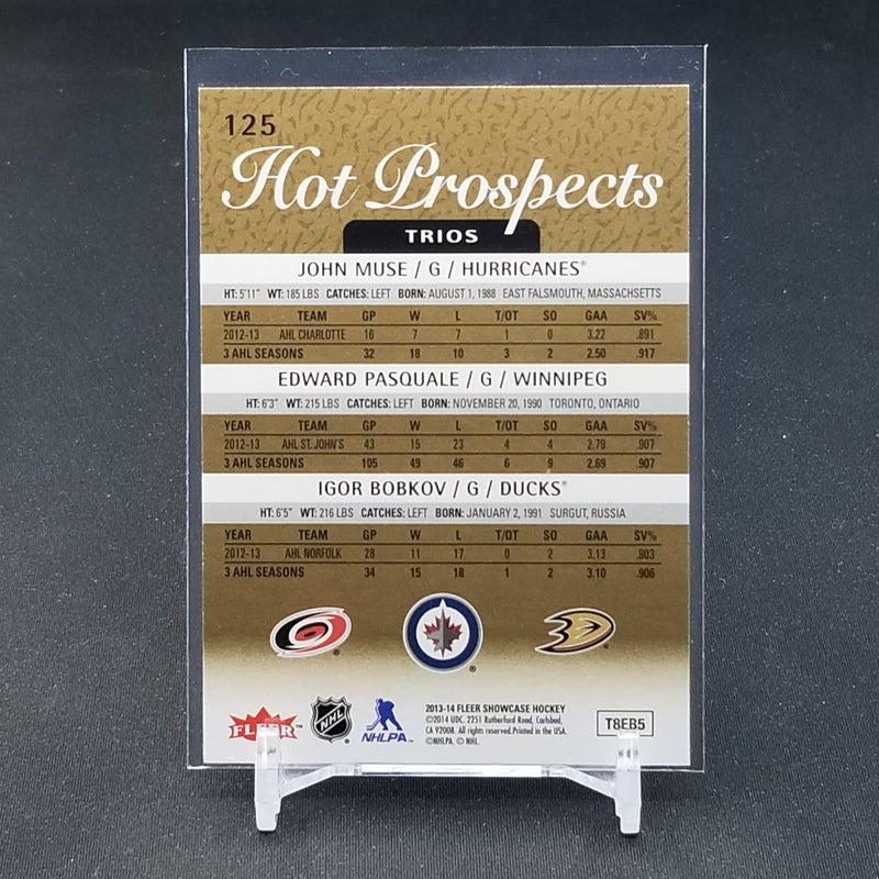 2013 FLEER SHOWCASE - FLEER SHOWCASE - HOT PROSPECTS TRIOS - J. MUSE / E. PASQUALE / I. BOBKOV - #125 - #'D/399