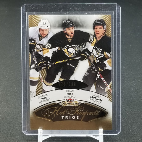 2014 FLEER SHOWCASE - HOT PROSPECTS TRIOS - D. UHER / B. RUST / B. FARNHAM - #105 - #'D/399
