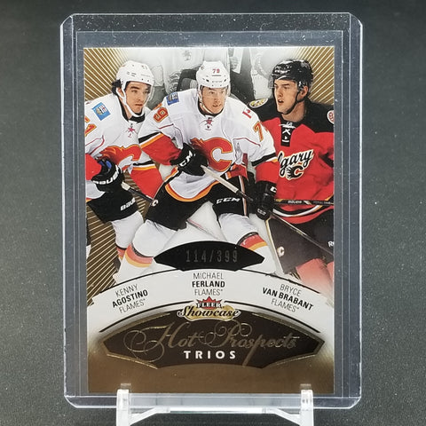 2014 FLEER SHOWCASE - HOT PROSPECTS TRIOS - K. AGOSTINO / M. FERLAND / B. VAN BRABANT - #110 - #'D/399
