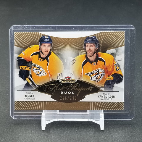 2014 FLEER SHOWCASE - HOT PROSPECTS DUOS - S. MOSER / M. VAN GUILDER - #113 #'D/299