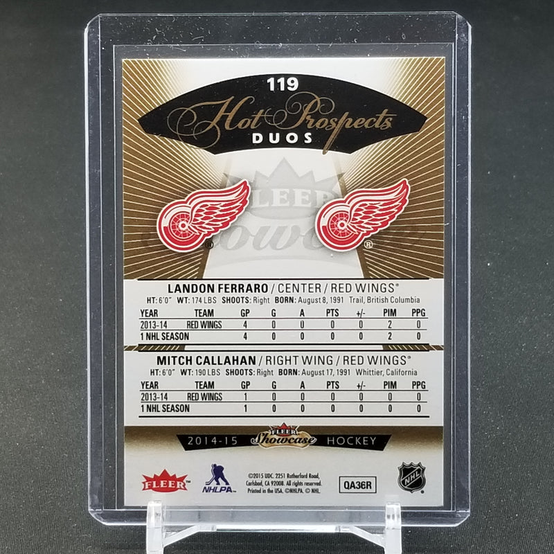2014 FLEER SHOWCASE - HOT PROSPECTS DUOS - L. FERRARO / M. CALLAHAN - #119 - #'D/299