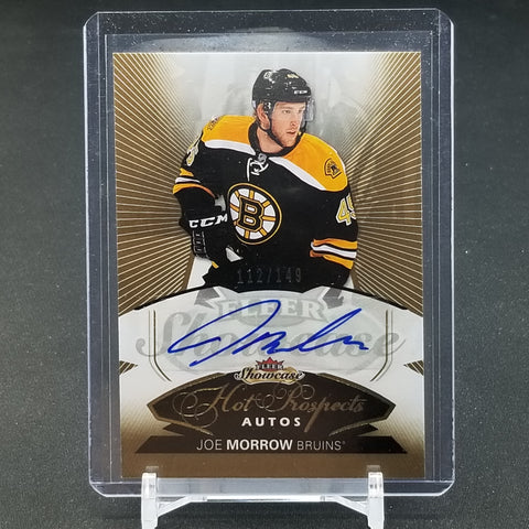 2014 FLEER SHOWCASE - HOT PROSPECTS AUTOS - J. MORROW - #134 - #'D/149 - AUTOGRAPH