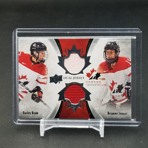 2016 UPPER DECK TEAM CANADA JUNIORS - DUAL JERSEY - B. BRAM / B. JENNER - #TCD-BJ - DUAL RELIC