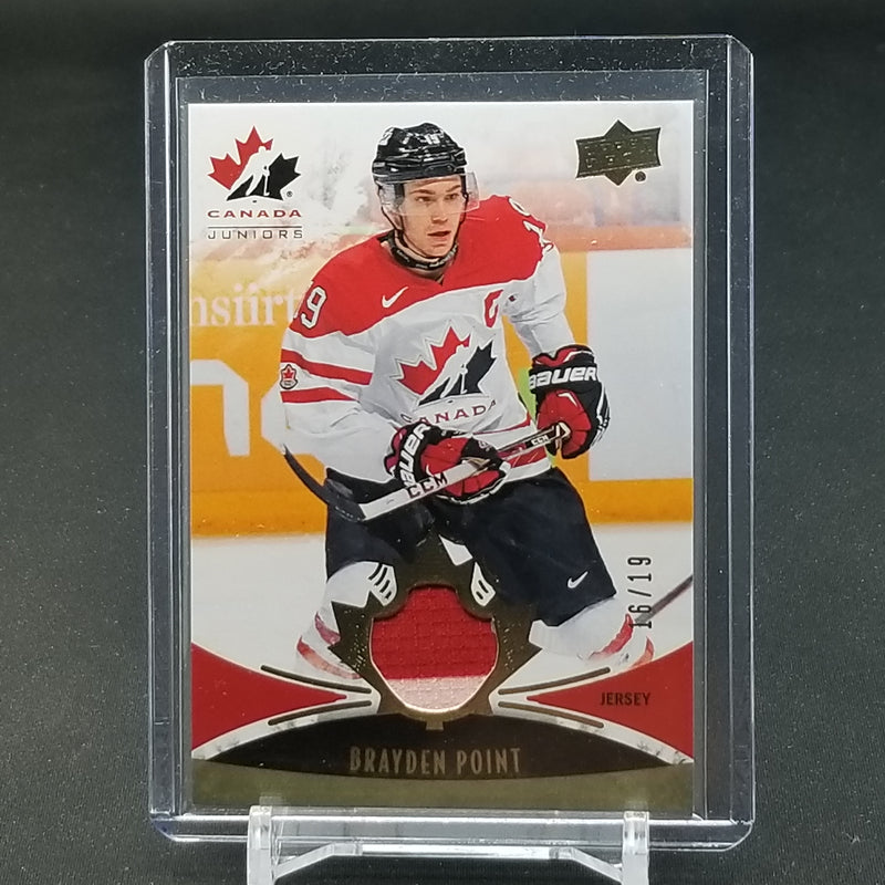 2016 UPPER DECK TEAM CANADA JUNIORS - B. POINT - #106 - #'D/19 - RELIC
