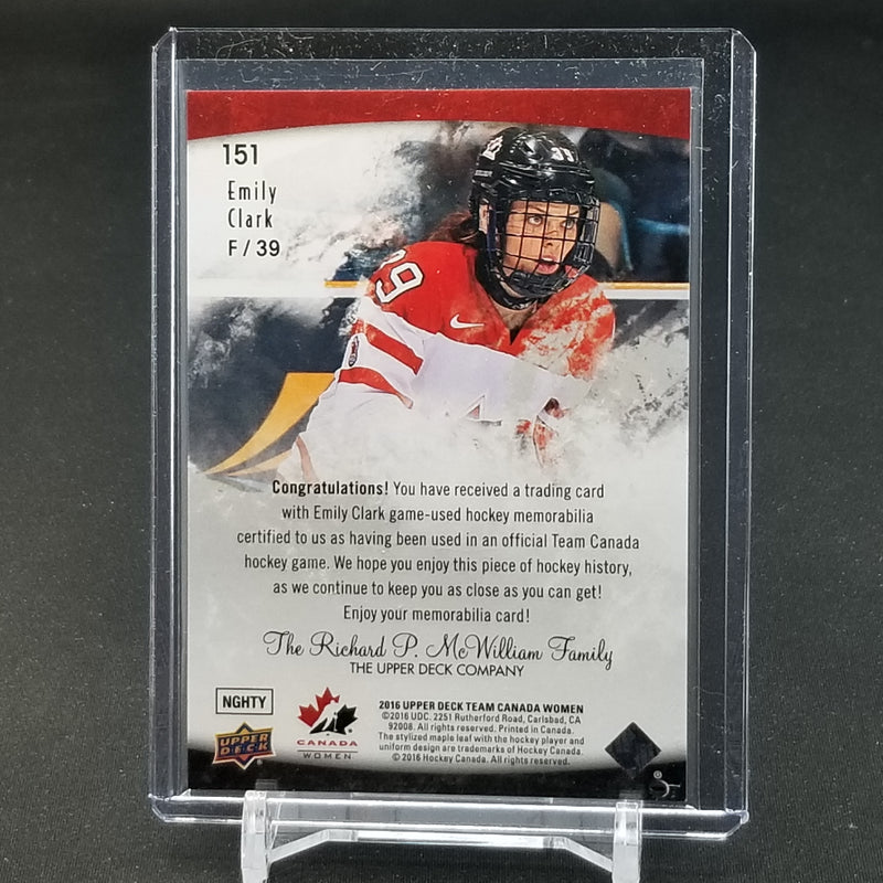 2016 UPPER DECK TEAM CANADA WOMEN - E. CLARK -