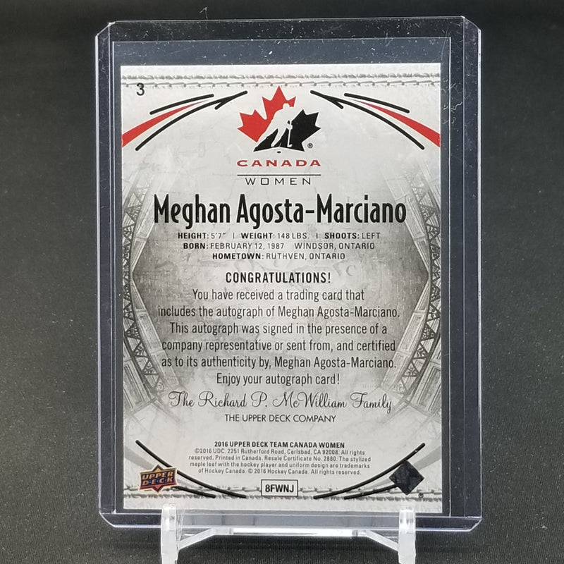 2016 UPPER DECK TEAM CANADA WOMEN - M. AGOSTA-MARCIANO -