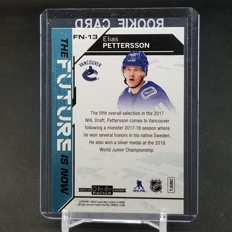 2018 UPPER DECK O-PEE-CHEE PLATINUM - THE FUTURE IS NOW - E. PETTERSSON -
