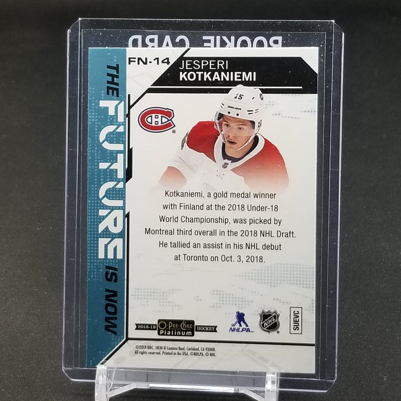 2018 UPPER DECK O-PEE-CHEE PLATINUM - THE FUTURE IS NOW - J. KOTKANIEMI -