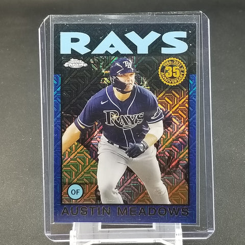 2021 TOPPS CHROME - 35TH ANNIVERSARY - BLUE MOJO REFRACTOR - A. MEADOWS - #86BC-6 - #'D/150