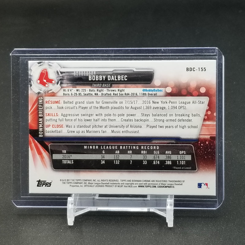 2017 TOPPS BOWMAN CHROME - B. DALBEC -