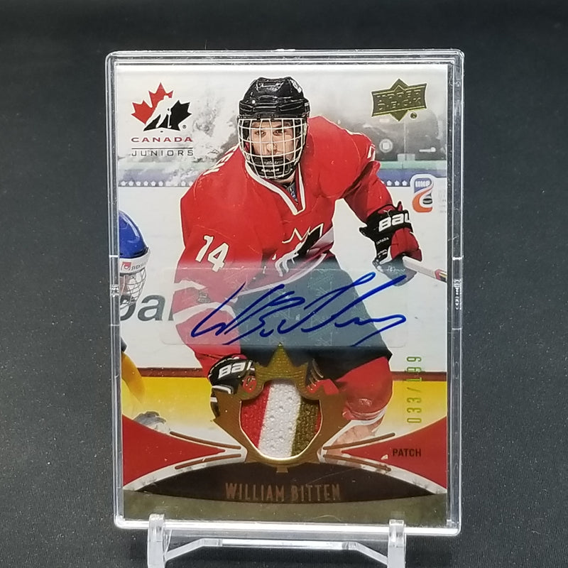 2016 UPPER DECK TEAM CANADA JUNIORS - W. BITTEN - #128 - #'D/199 - RELIC - AUTOGRAPH