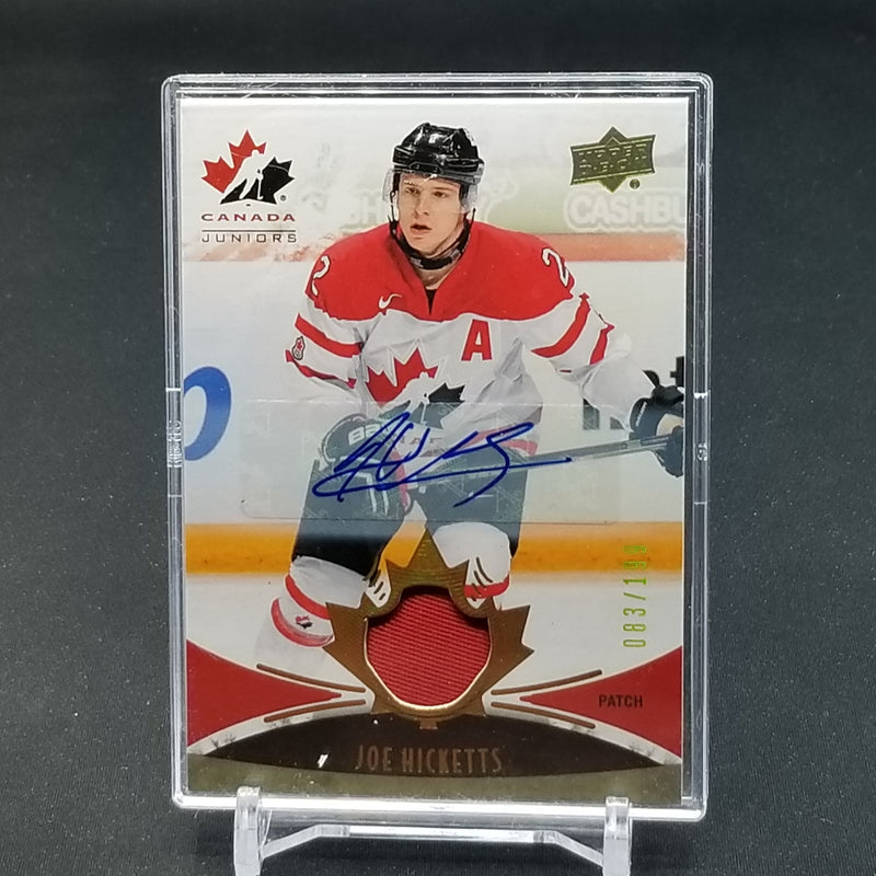 2016 UPPER DECK TEAM CANADA JUNIORS - J. HICKETTS - #108 - #'D/199 - RELIC - AUTOGRAPH