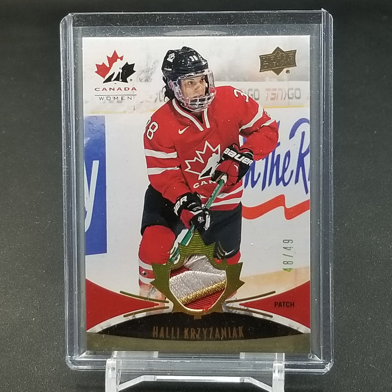 2016 UPPER DECK TEAM CANADA WOMEN - H. KRZYZANIAK - #145 - #'D/49 - RELIC - AUTOGRAPH