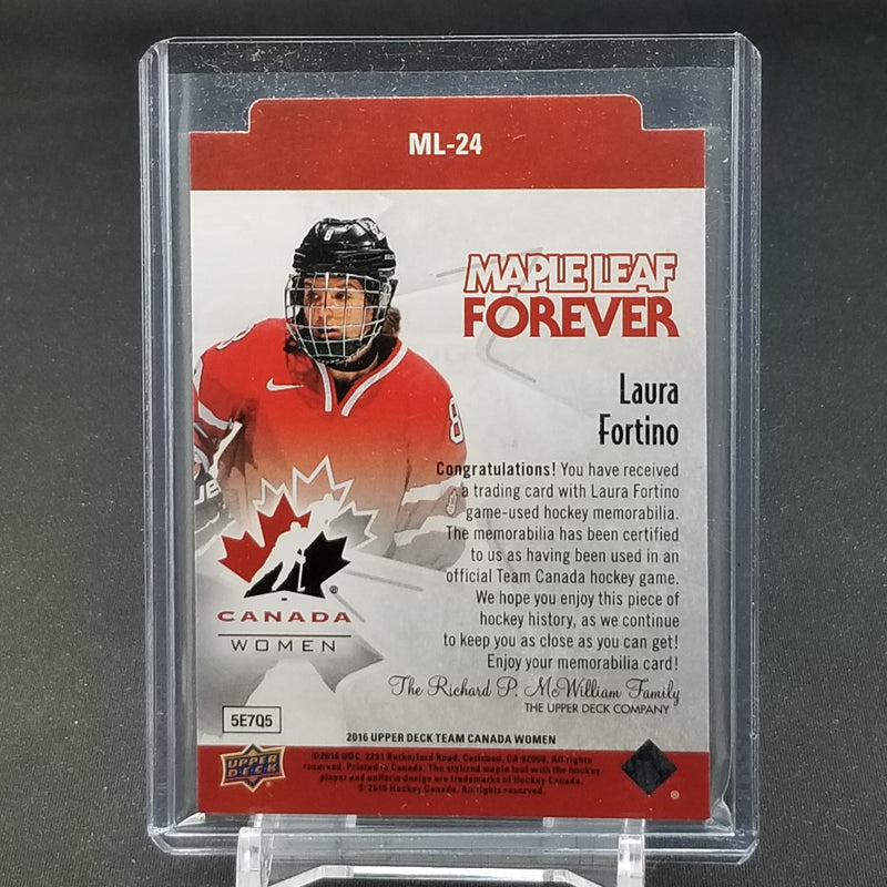 2016 UPPER DECK TEAM CANADA JUNIORS - MAPLE LEAF FOREVER - L. FORTINO -