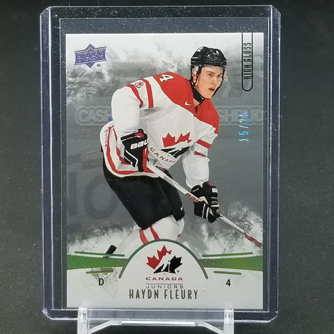 2016 UPPER DECK TEAM CANADA JUNIORS - HIGH GLOSS - H. FLEURY - #84 - #'D/25