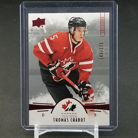2016 UPPER DECK TEAM CANADA JUNIORS - EXCLUSIVES - T. CHABOT - #29 - #'D/175