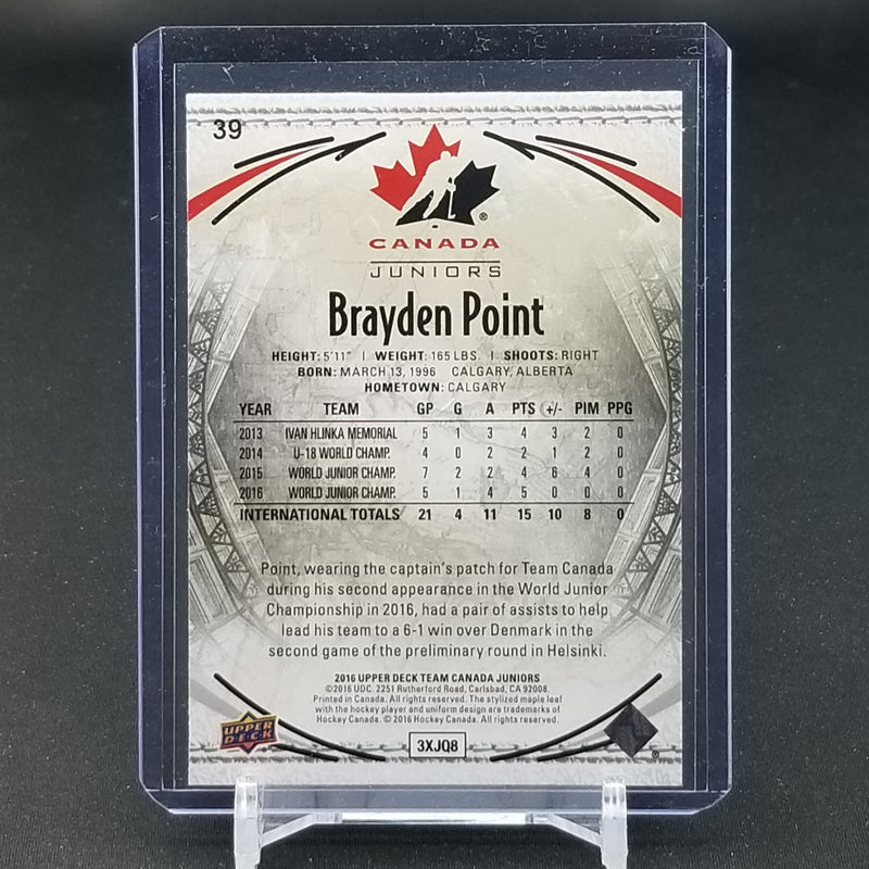 2016 UPPER DECK TEAM CANADA JUNIORS - GOLD - B. POINT -