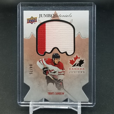 2016 UPPER DECK TEAM CANADA JUNIORS - JUMBO MATERIALS - T. SANHEIM - #JS-TS - #'D/75 - RELIC