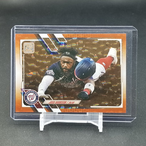 2021 TOPPS SERIES ONE - ORANGE PRISM REFRACTOR - J. HARRISON - #290 - #'D/299