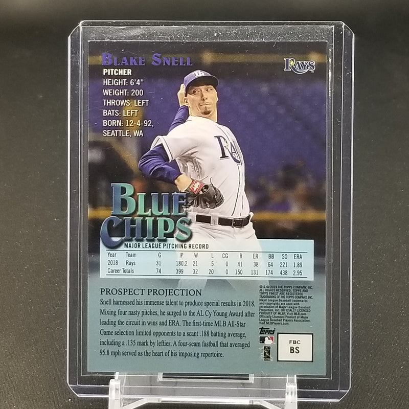 2019 TOPPS FINEST - GOLD - BLUE CHIPS - B. SNELL - #FBCBS - #'D/50