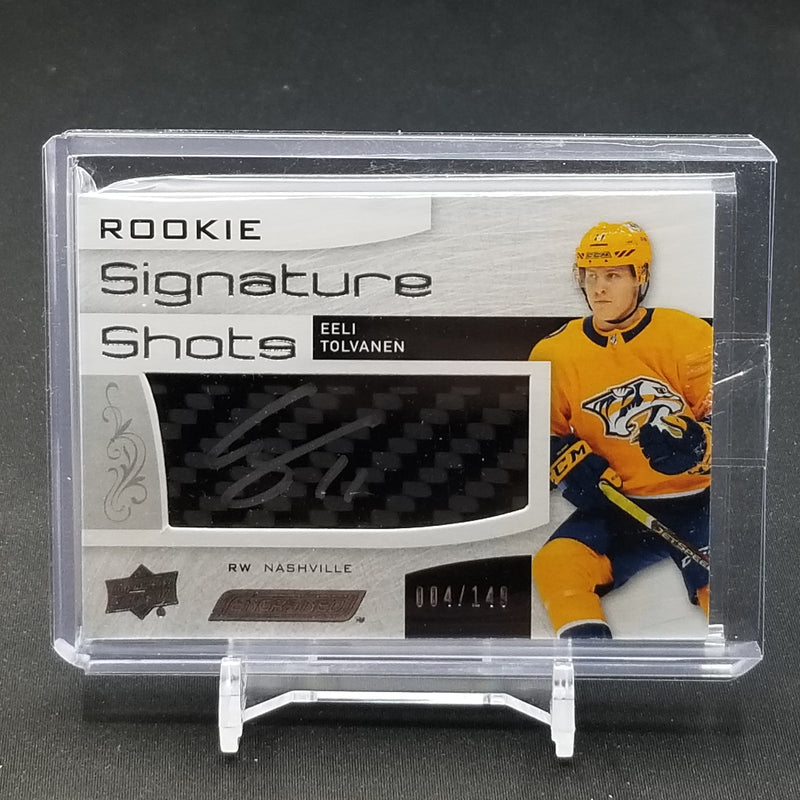 2018 UPPER DECK ENGRAINED - ROOKIE SIGNATURE SHOTS - E. TOLVANEN - #RSS-ET - #'D/149 - RELIC - AUTOGRAPH - RC