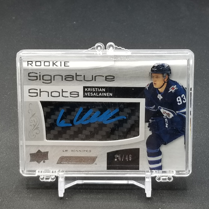 2018 UPPER DECK ENGRAINED - ROOKIE SIGNATURE SHOTS - K. VESALAINEN - #RSS-KV - #'D/49 - RELIC - AUTOGRAPH - RC
