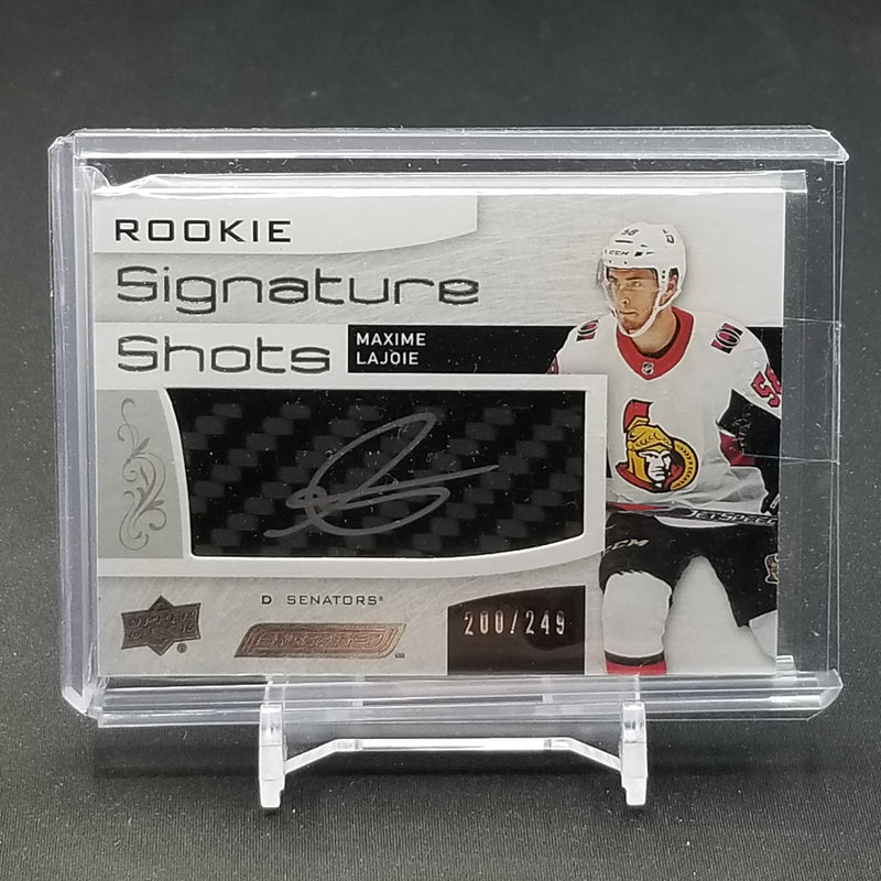 2018 UPPER DECK ENGRAINED - ROOKIE SIGNATURE SHOTS - M. LAJOIE - #RSS-ML - #'D/249 - RELIC - AUTOGRAPH - RC