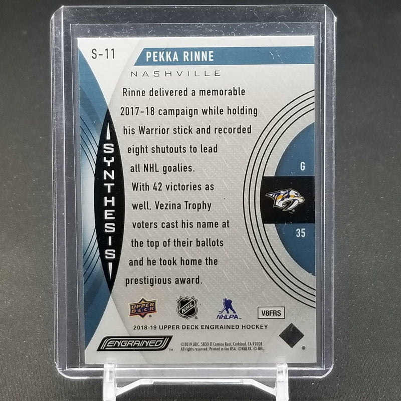 2018 UPPER DECK ENGRAINED - SYNTHESIS - P. RINNE -