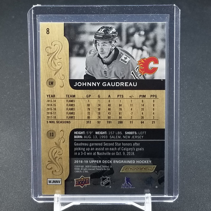 2018 UPPER DECK ENGRAINED - J. GAUDREAU - #8 - #'D/299