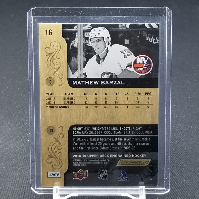 2018 UPPER DECK ENGRAINED - M. BARZAL - #16 - #'D/299