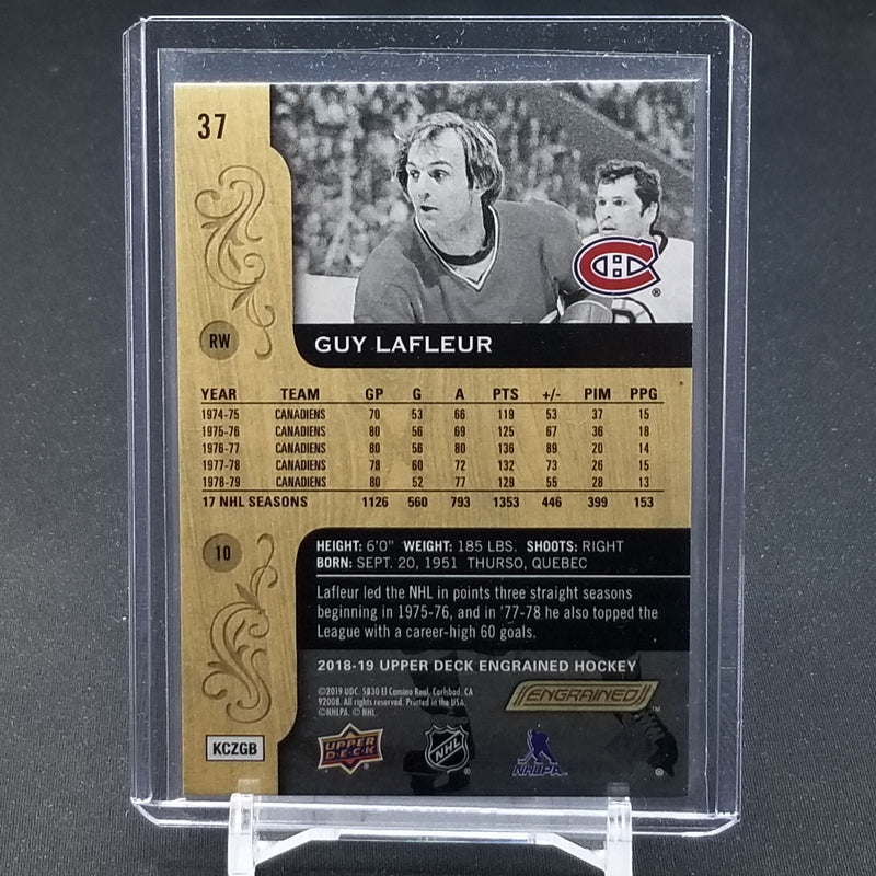 2018 UPPER DECK ENGRAINED - G. LAFLEUR - #37 - #'D/299